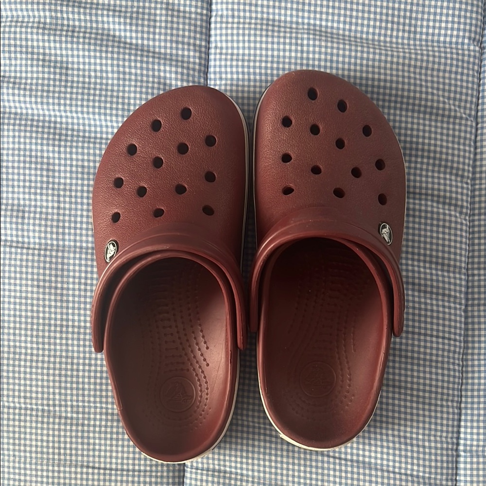 CROCS Maroon Slippers Comfortable Slip-On Design